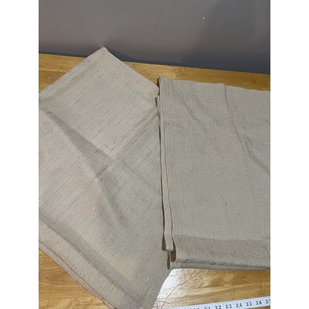 Croscill Home Gold Speck Sheer‎ Panels 42x84" Pair Beige